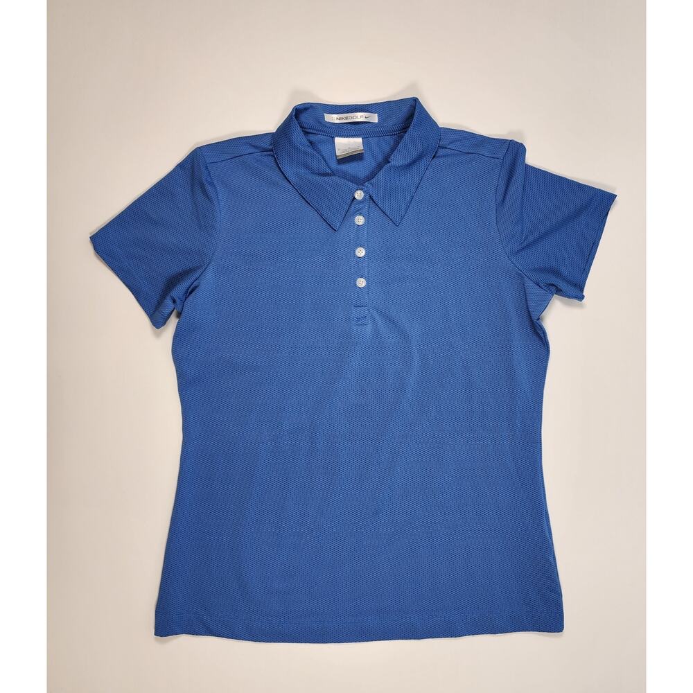 Nike Golf Women's Blue Dri-Fit Polo Shirt Size M Short Sleeve